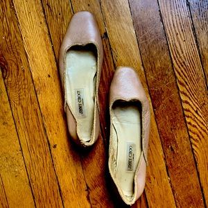Jimmy Choo pink with metallic gold trim ballet flats. Size 39 (9)